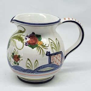 Deruta Italy Hand Painted 6.5" Tall X 6" Diameter Pitcher VGC No Issues